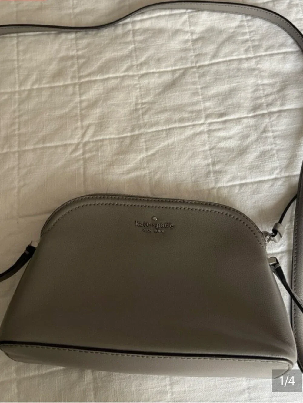 kate spade Taupe Gray Leather Crossbody